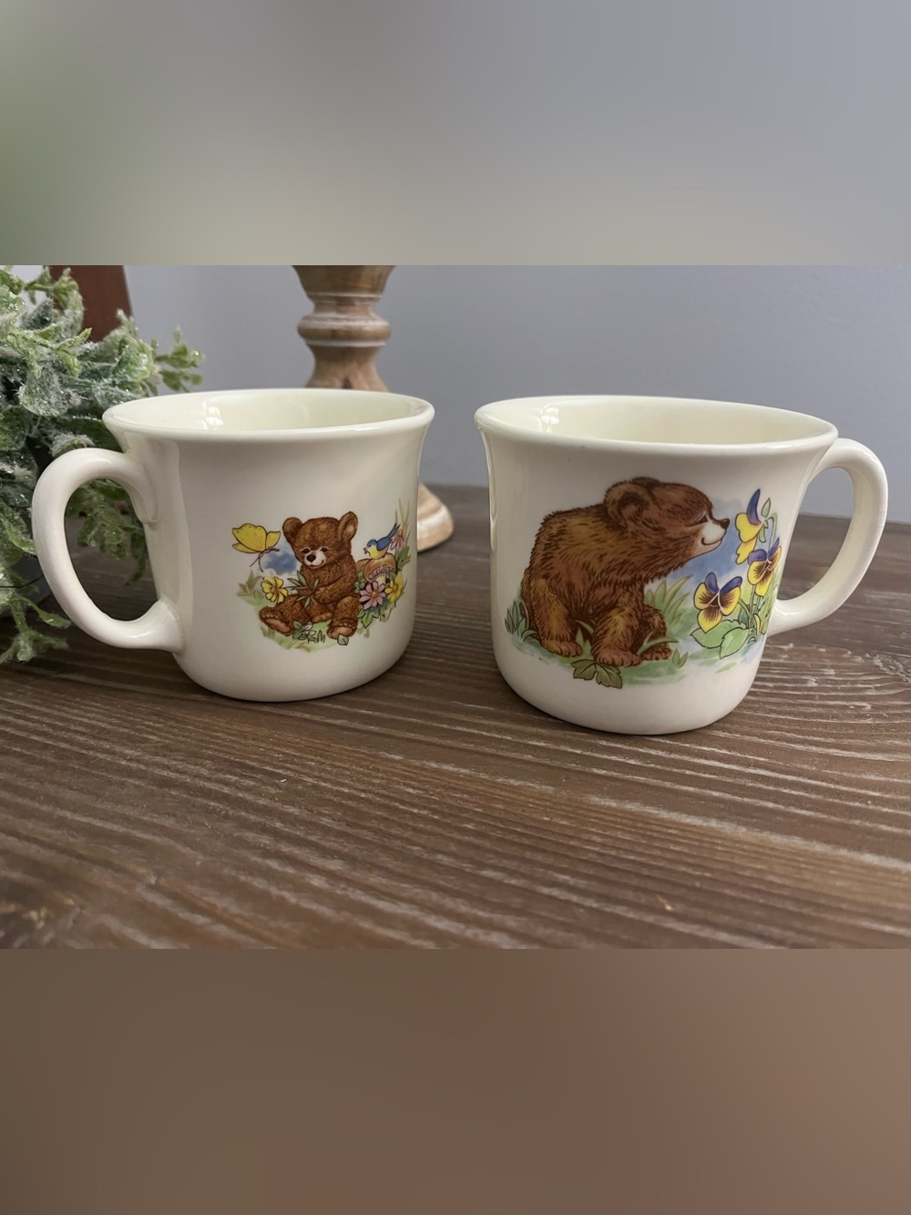Set of 2~Vintage Royal Kent Teddy Bear Children’s Cup Bone China England